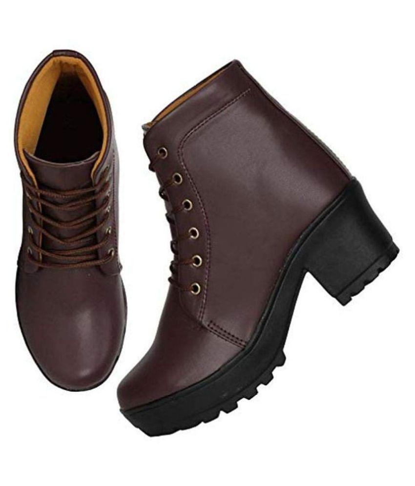Luxurious Women Commander Brown Ankle Length Chukka Boots - None 2025 at ShopCircuit | ONDC