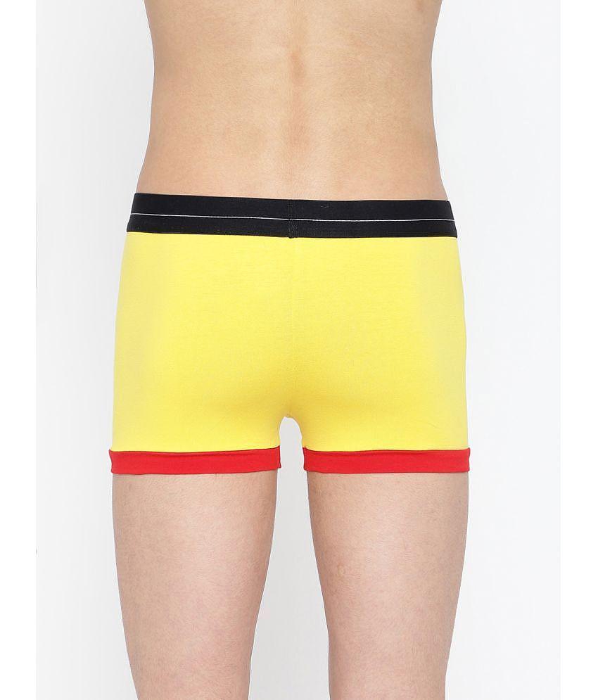 Sophisticated Men La Intimo Yellow Cotton Mens Trunks ( Pack of 1 ) - None 2025 at ShopCircuit |