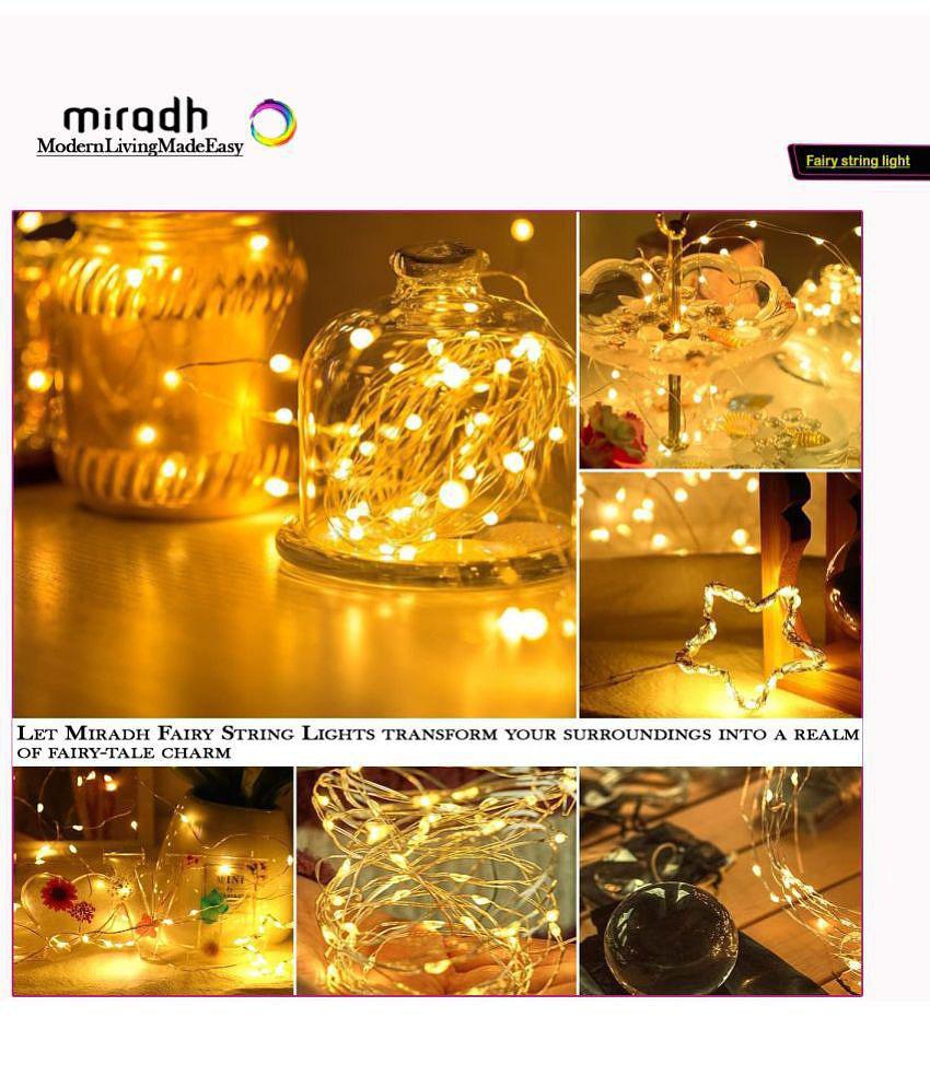 MIRADH - Yellow 5Mtr String Light ( Pack of 2 ) - Yellow