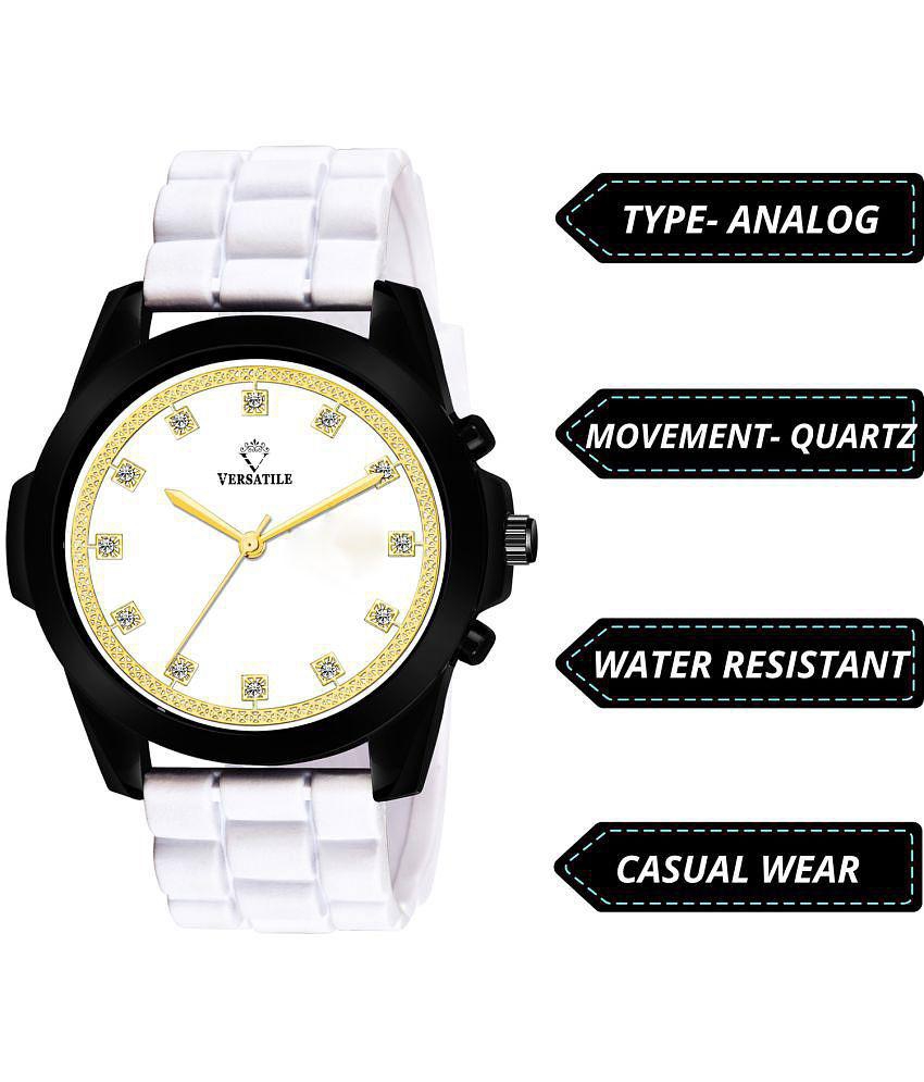 Versatile - White Silicon Analog Men's Watch