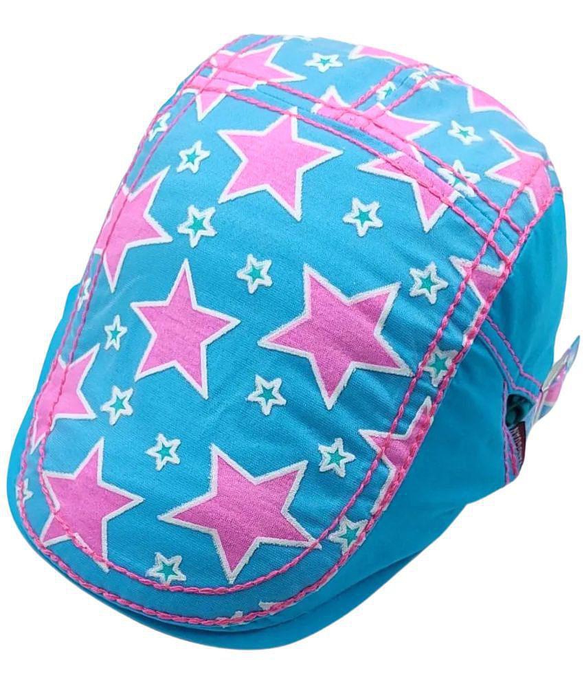 Trendy Men Zacharias Unisex Kids Cotton Beret Golf Cap jk-08 (Blue_2-6 Years) (Pack of 1) - None