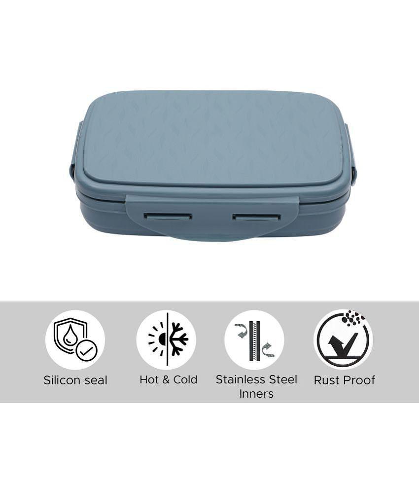 Jaypee - Blue Stainless Steel Lunch Box ( Pack of 1 )