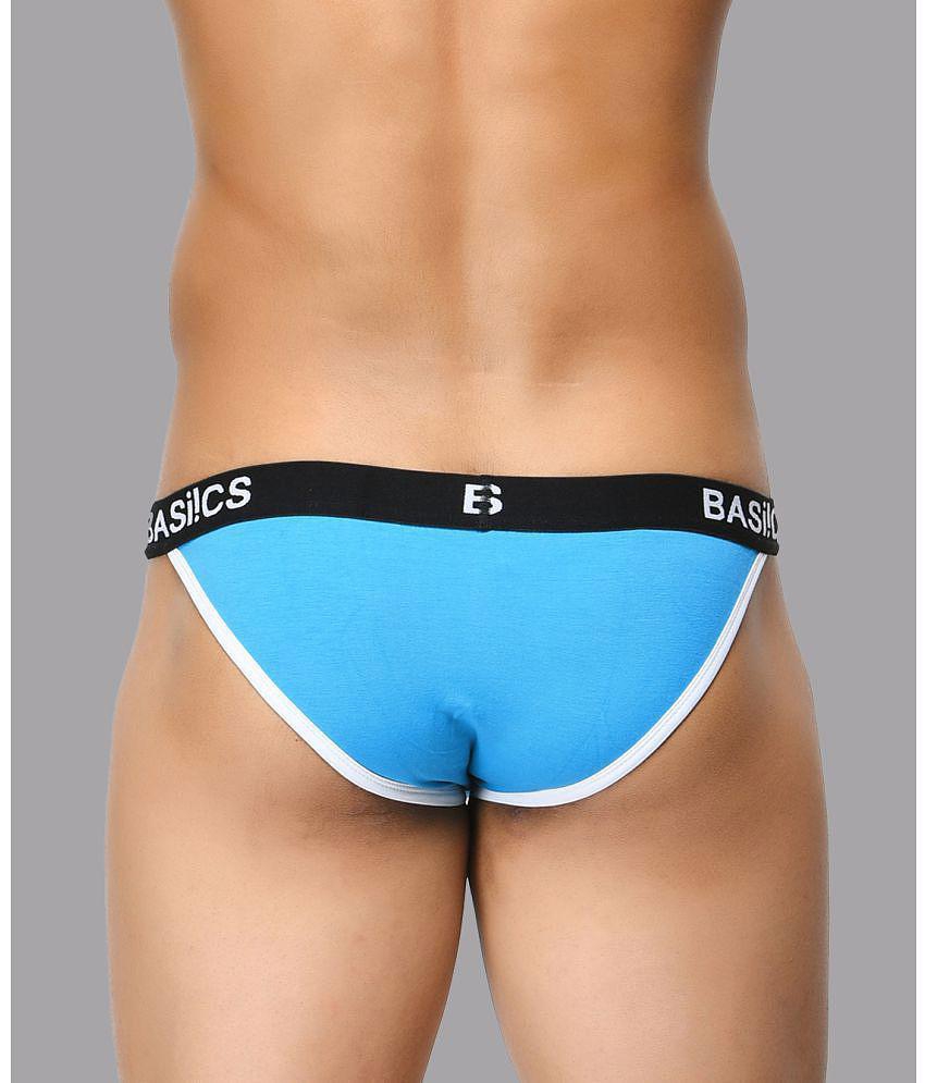 Latest Men BASIICS By La Intimo - Blue BCSBR02 Spandex Men's Briefs ( Pack of 1 ) - None 2025 at
