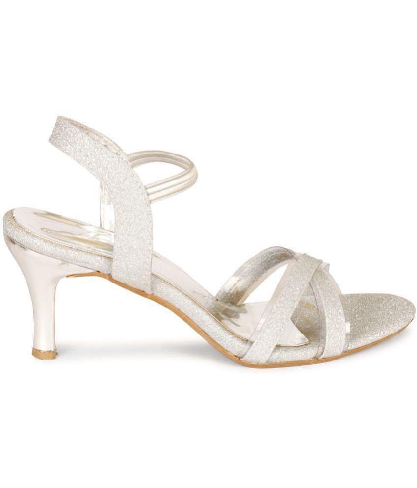 Ishransh - Silver Women's Sandal Heels - None