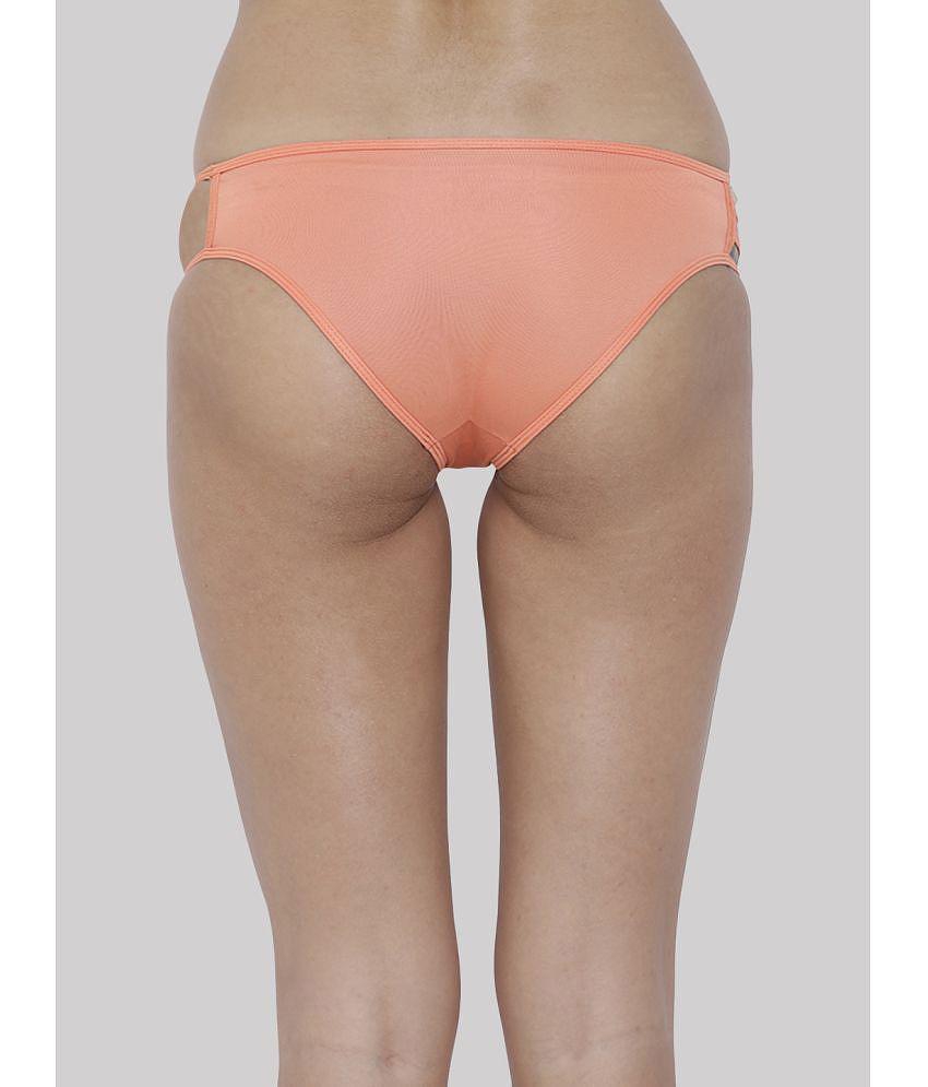 Chic Men BASIICS By La Intimo - Peach BCPBK03 Polyester Solid Womens Hipster ( Pack of 1 ) - Non