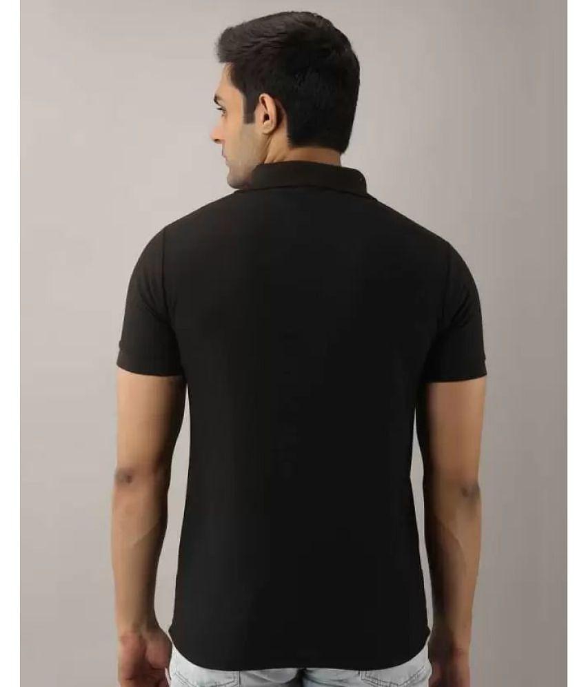 SKYRISE - Black Cotton Blend Slim Fit Men's Polo T Shirt ( Pack of 1 ) - None