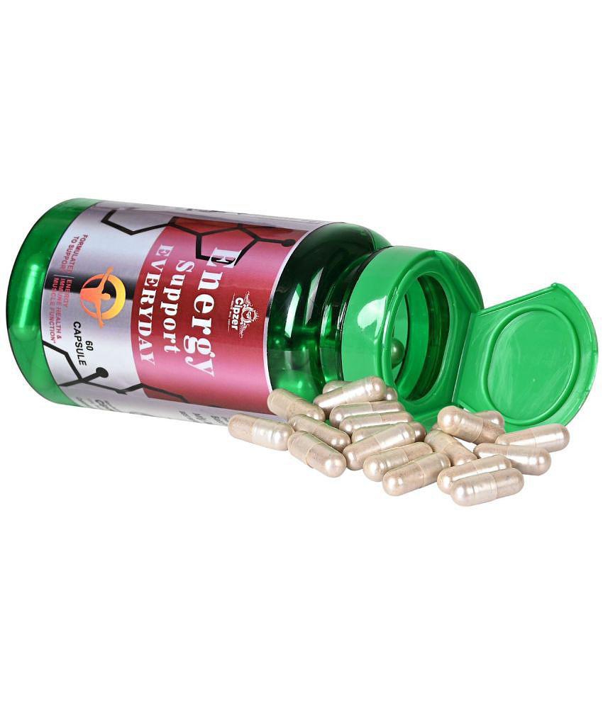 Cipzer Energy Support Everyday Capsule Formulated to Support Energy, Stamina & Vitality, 60 Capsules
