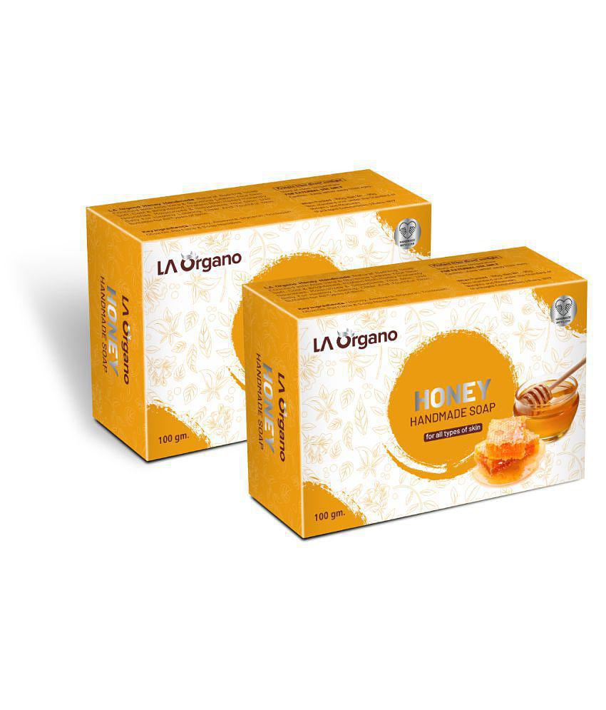 LA ORGANO Honey Handmade Natural Bath Soap Bathing Bar 100 g Pack of 2