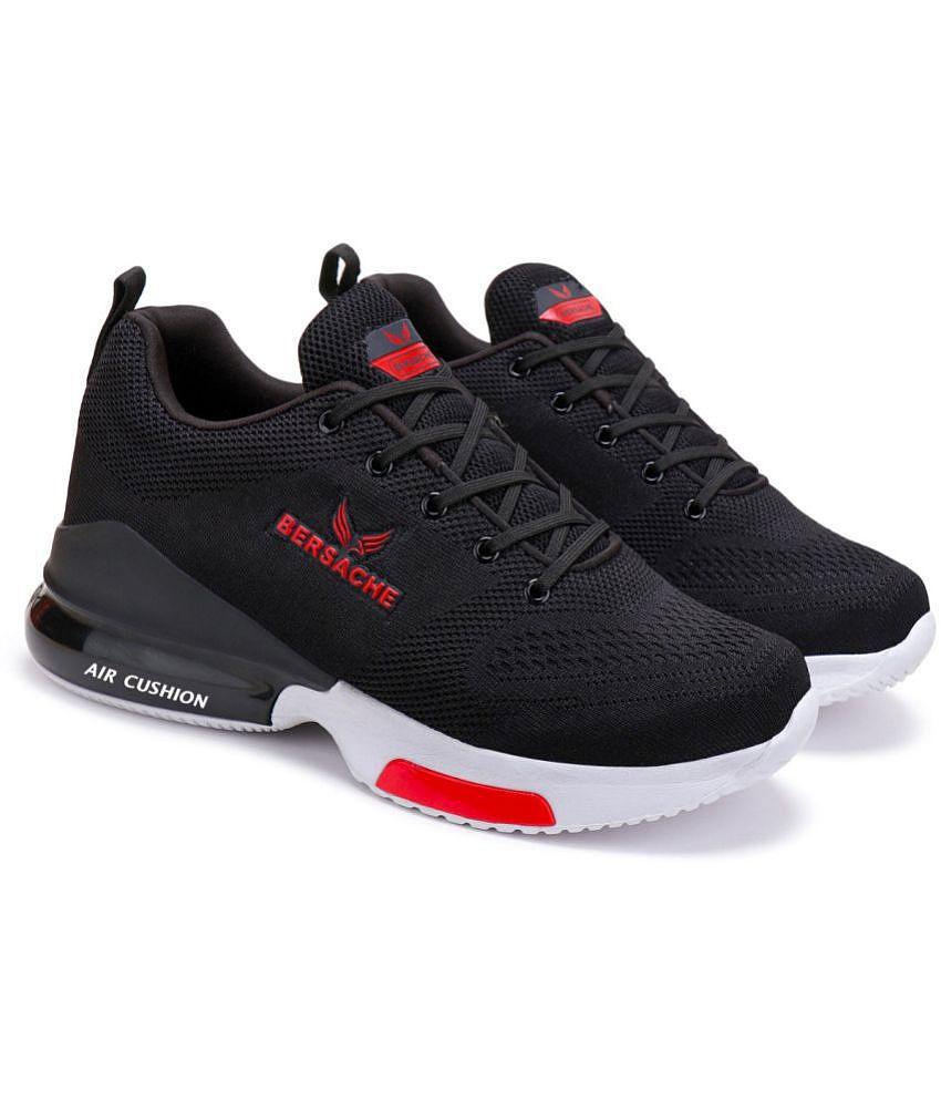 Bersache Black Mens Sports Running Shoes - None