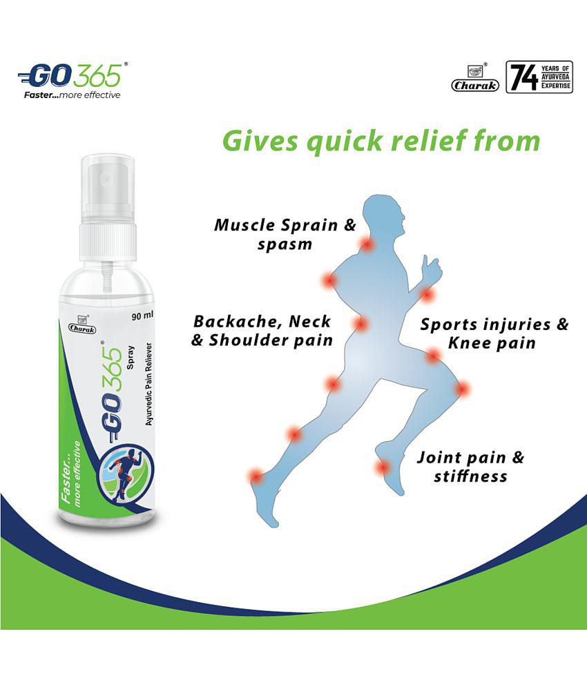 Go365 Pain Reliever Spray Liquid 90 ml Pack of 3