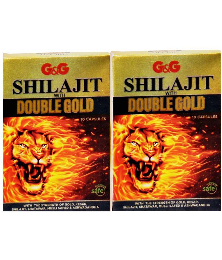 Rikhi Shilajit with Double Gold - Cap 10 no.s (Pack Of 2)