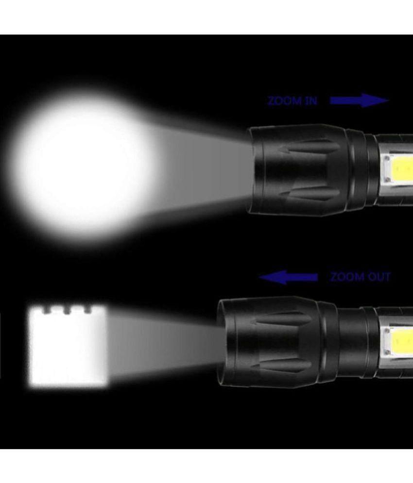 QUALSTAR - 3W Rechargeable Flashlight Torch ( Pack of 1 )