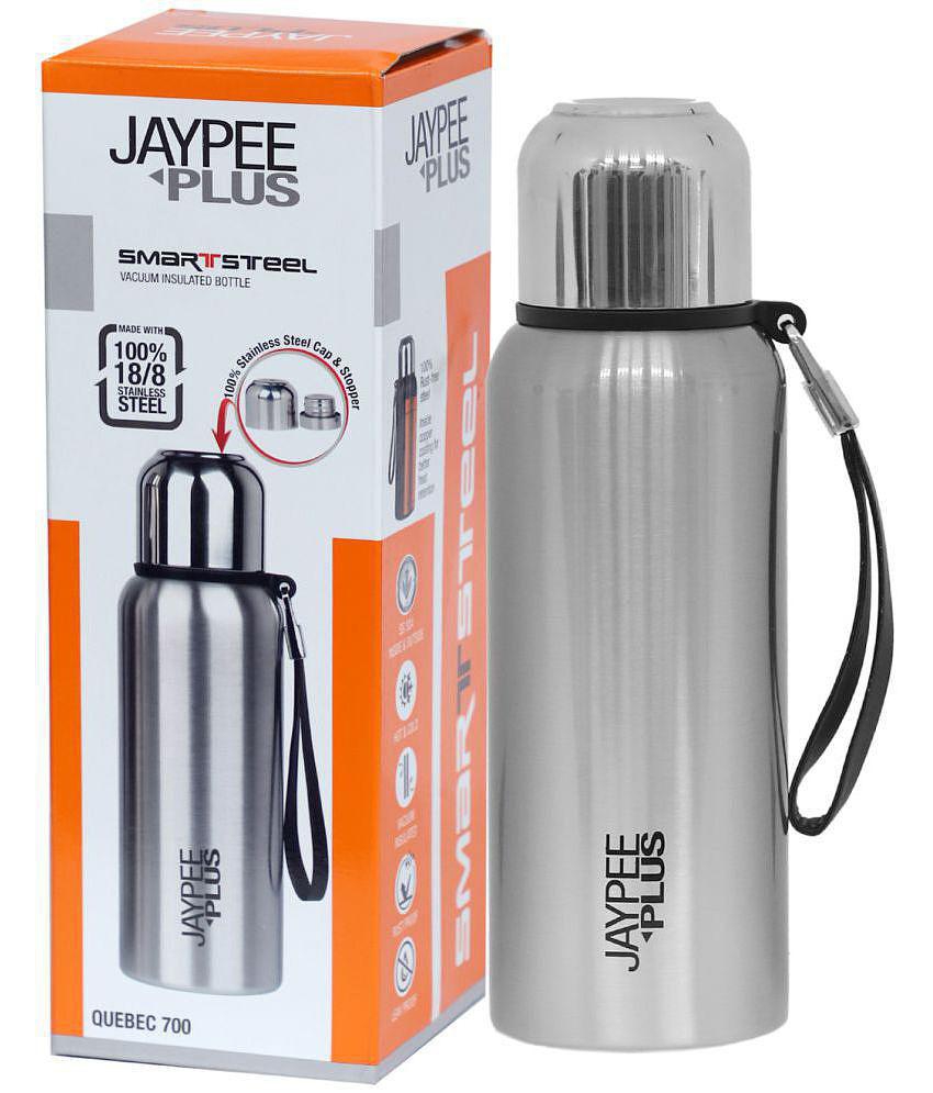 Jaypee Plus - Quebec 700  Silver 700 mL Water Bottle ( Set of 1 ) - Silver