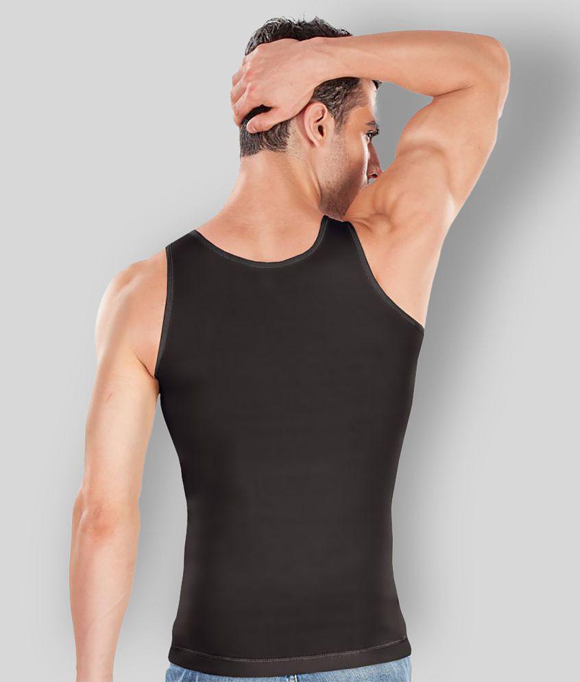 Dermawear - Black Cotton Blend Men's Vest  ( Pack of 1 ) - M