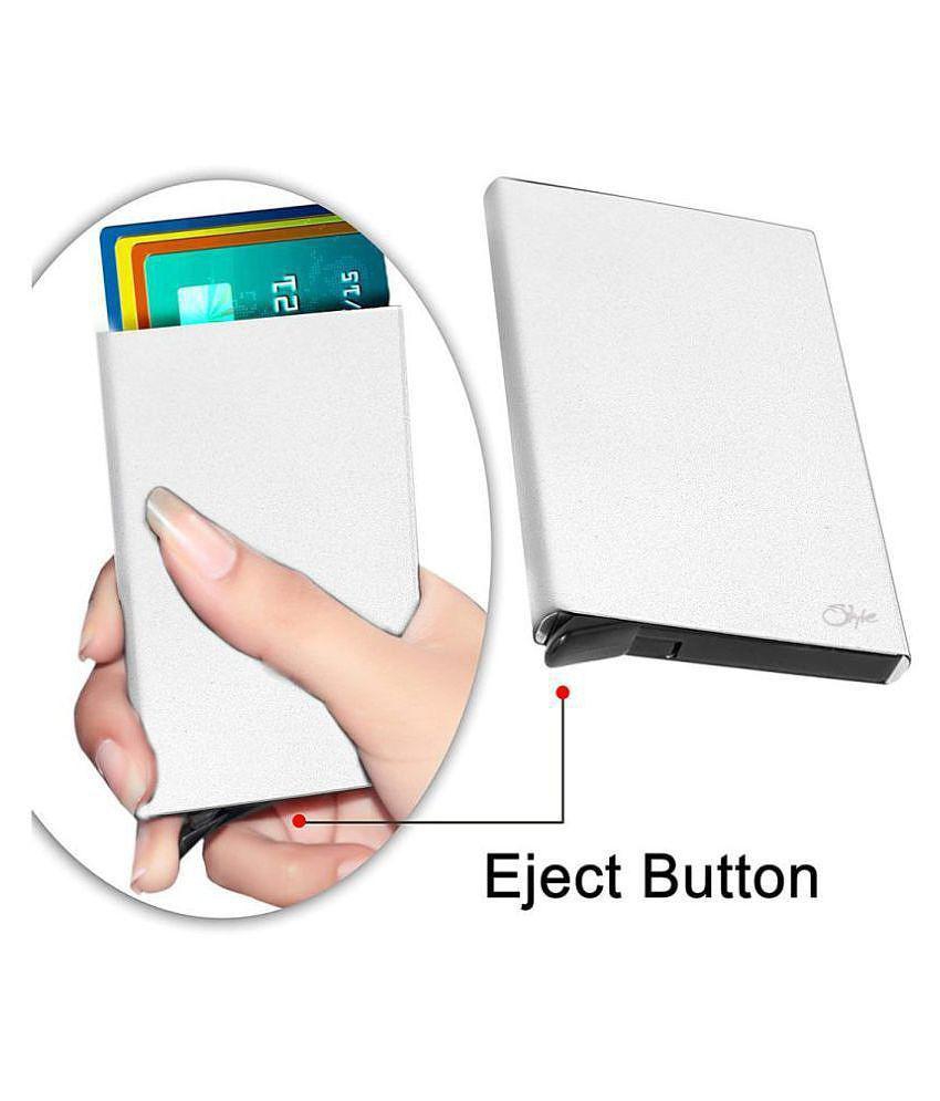 Affordable Men STYLE SHOES Button Silver Card ATM Holder - Silver 2025 at ShopCircuit | ONDC