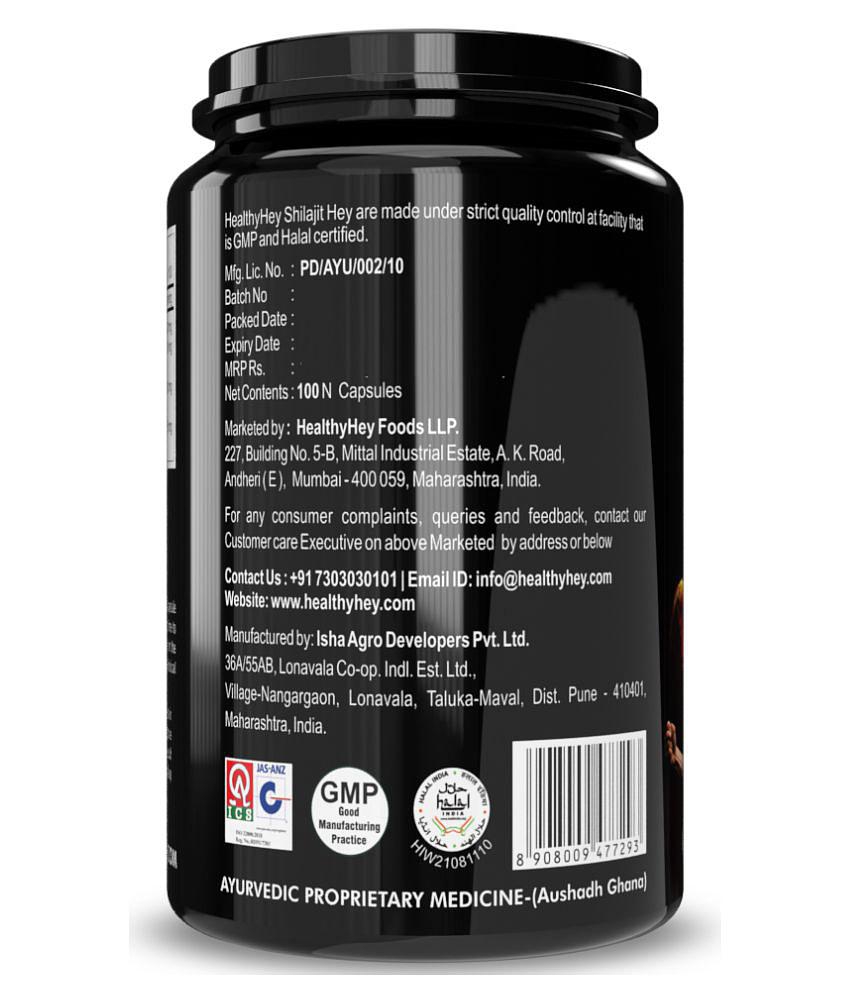 HEALTHYHEY NUTRITION Shilajit, Musli, Tribulus & Ashwagandha 550 mg Capsule