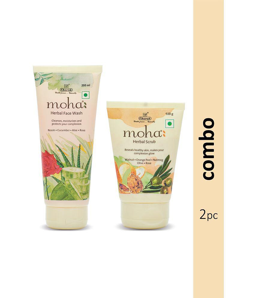 moha Herbal Face wash 200ml & moha Herbal Scrub 100ml