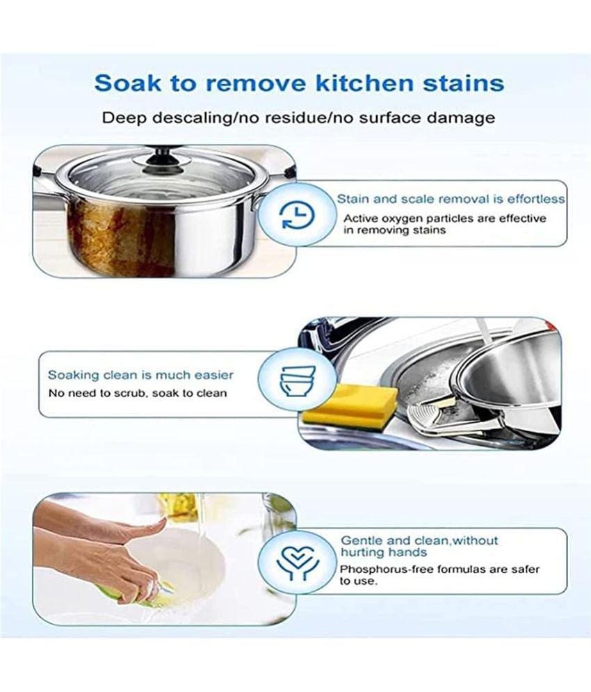 Gatih Rust Remover Foam Cleaner All Purpose Cleaner Powder Cookware Cleaner Kitchen Instant Soak Cleaning 250 g