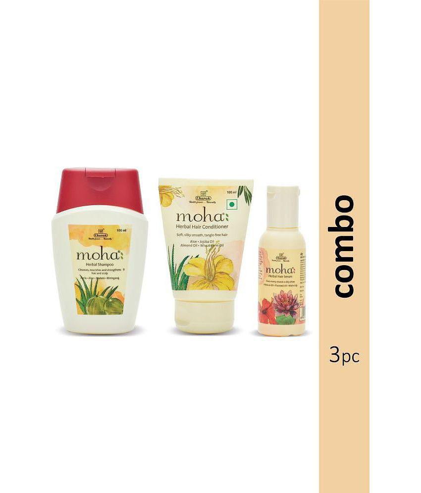 moha HERBAL SHAMPOO 100 ml + moha HERBAL HAIR CONDITIONER 100 ml + moha SERUM 30 ml