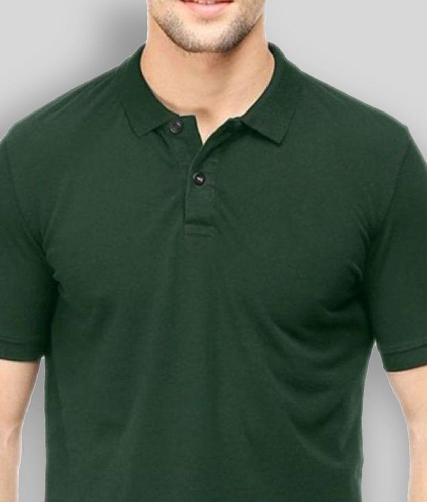 Best Men FASHION365 - Green Cotton Blend Slim Fit Men's Polo T Shirt ( Pack of 1 ) - None 2025 a