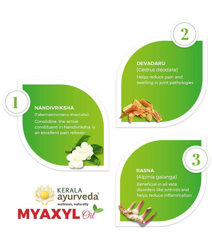 Kerala Ayurveda Myaxyl oil 60ml, With Nandivriksha, Devadaru, Rasna,For Quick Relief From Knee pain, sprains, and sports injuries