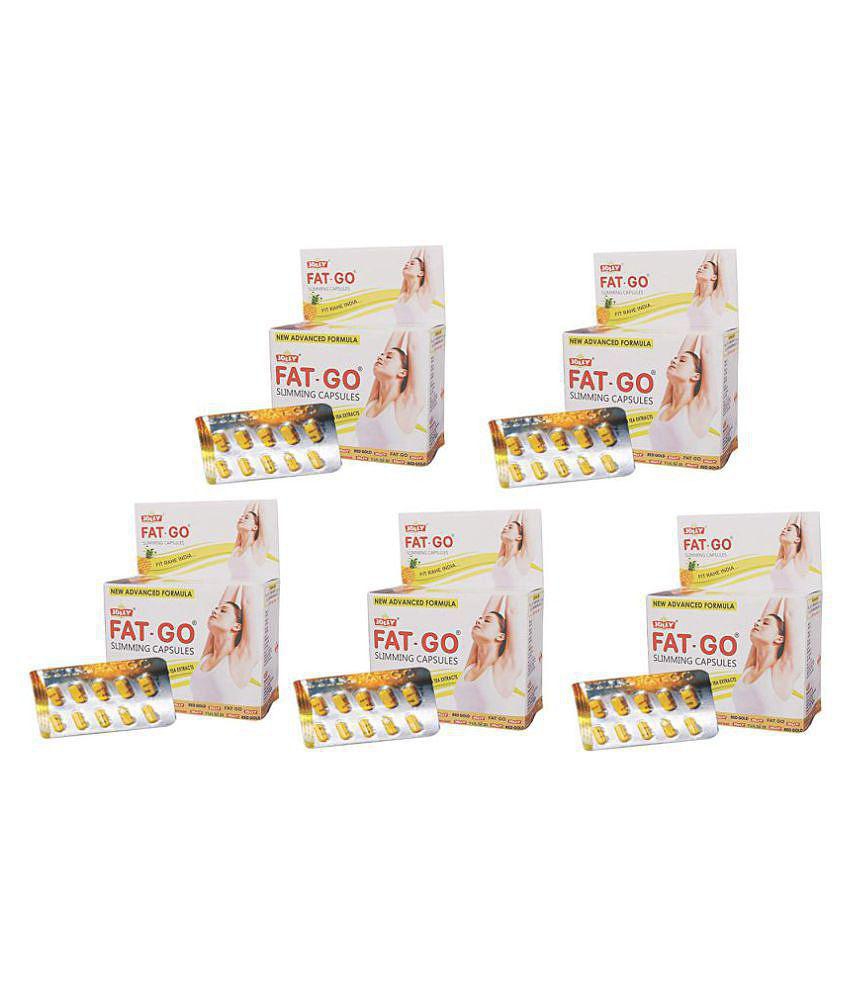 Jolly Pharma Fat Go Slimming Capsules For Weight Loss - Weight Management - Caspsules For Weight Reduce Pack Of 5