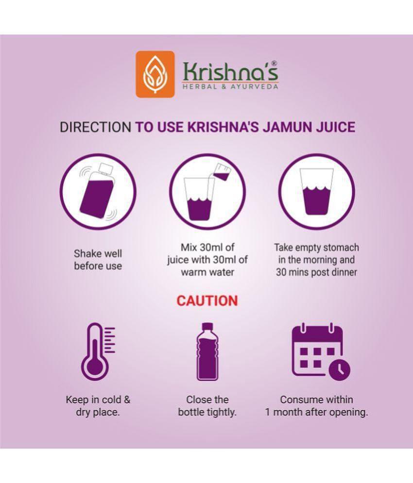 Krishna's Herbal & Ayurveda Jamun Juice 500ml ( Pack of 2 )