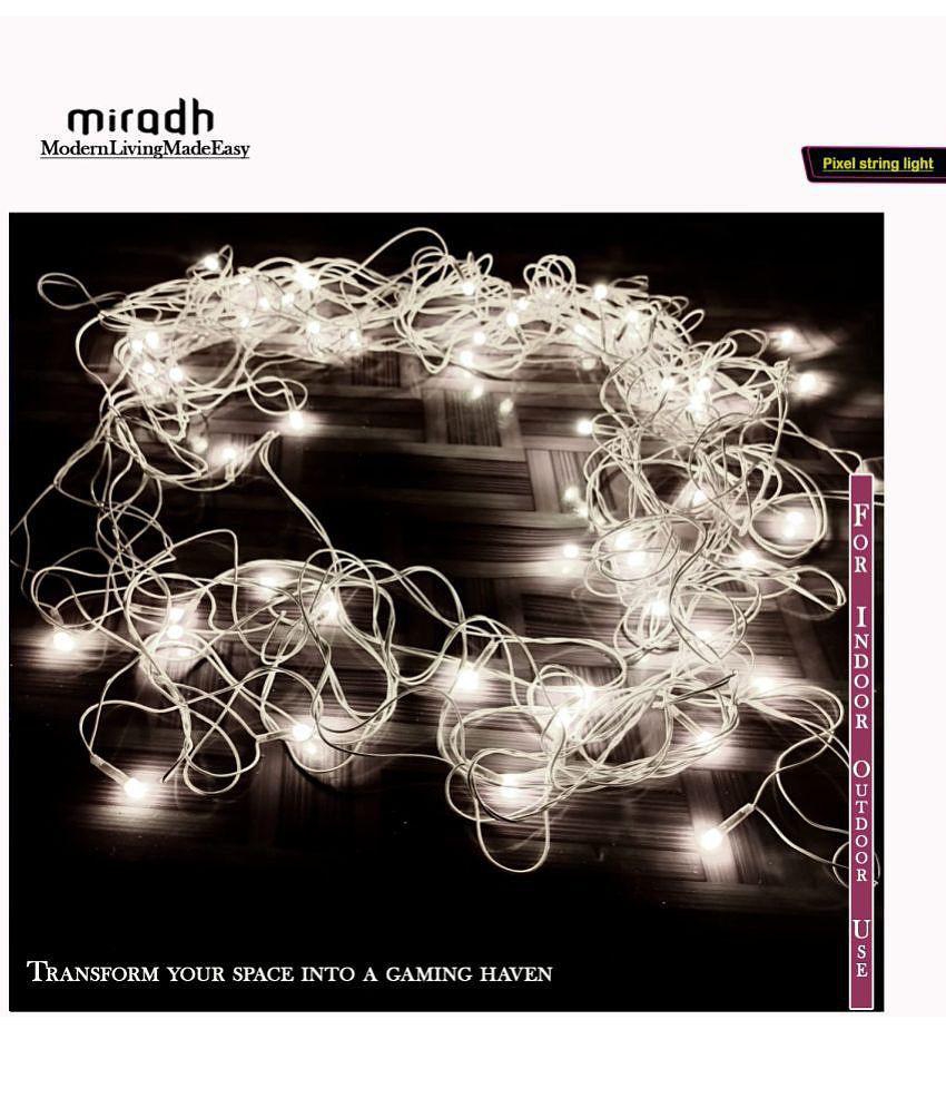 MIRADH - White 10Mtr String Light (Pack of 2) - White