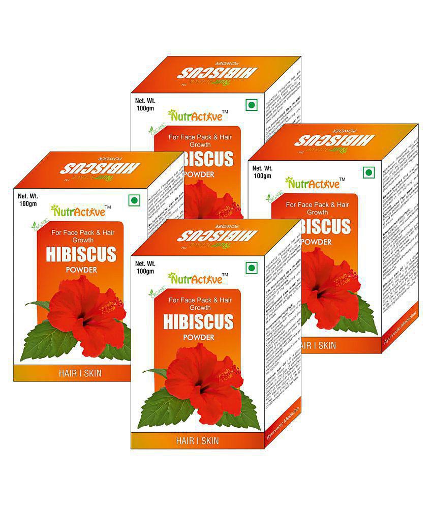 NutrActive Organic Hibiscus Flower Powder 100 gm Pack Of 4