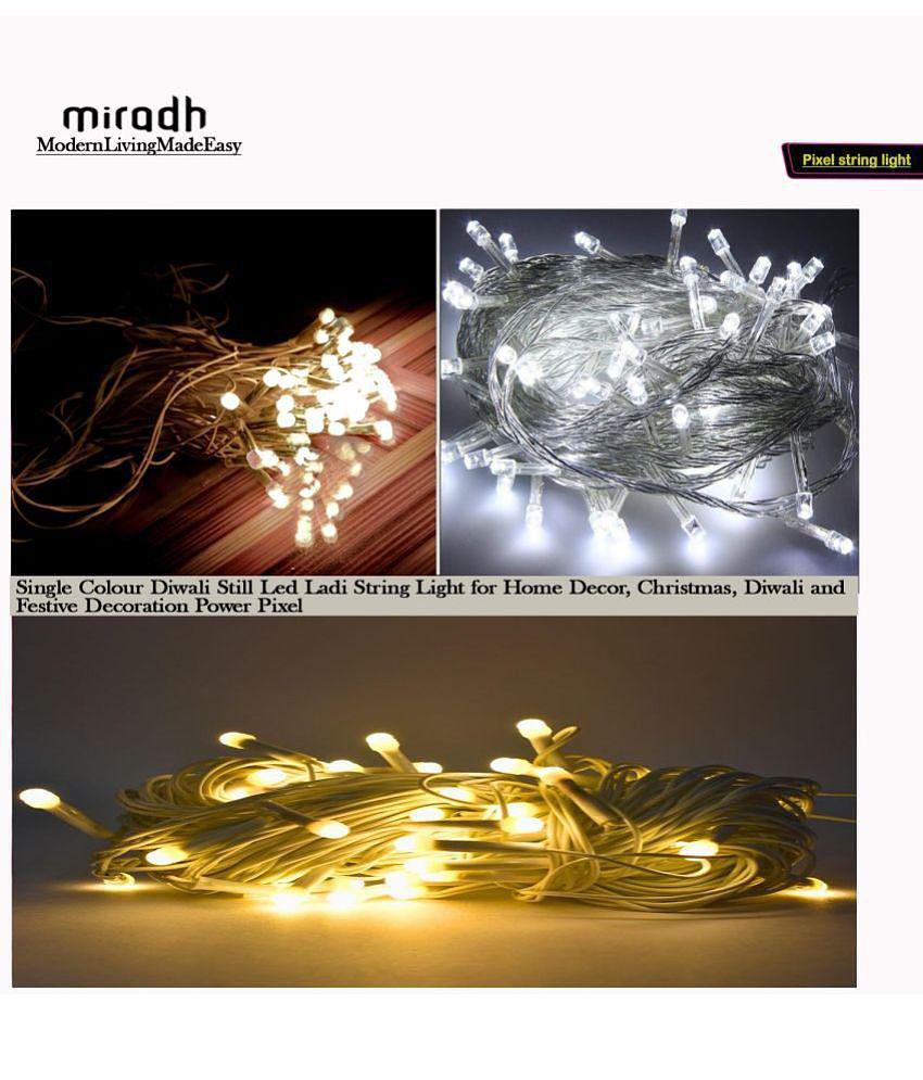 MIRADH - White 10Mtr String Light (Pack of 2) - White