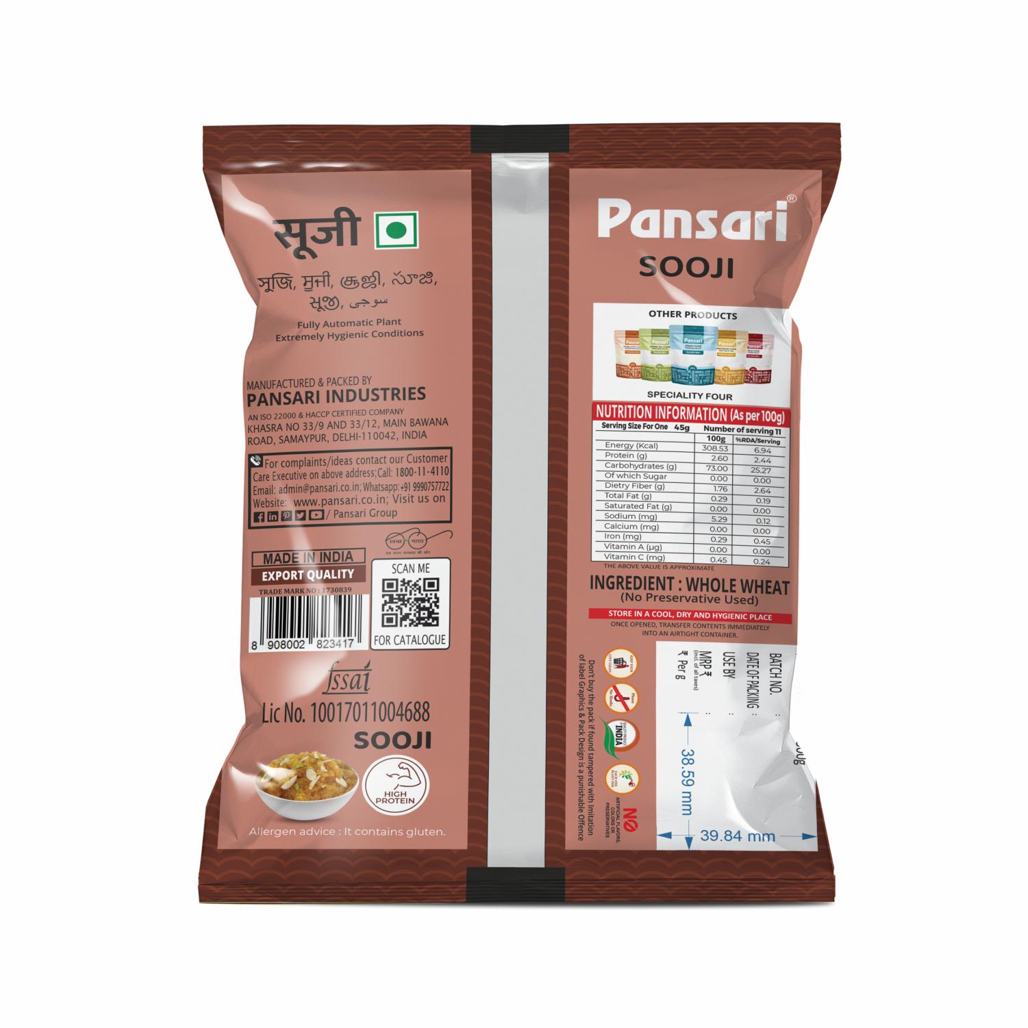 PANSARI SOOJI 500 GM