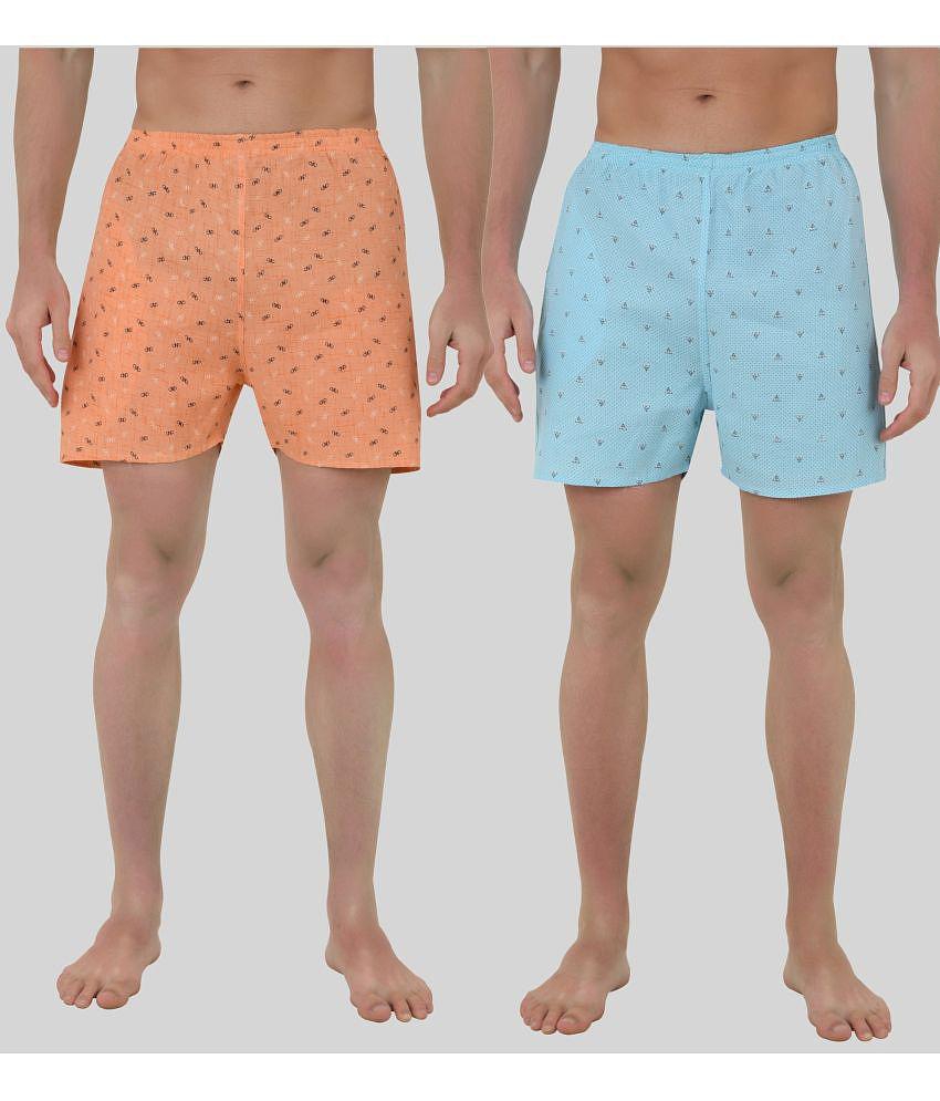 Forbro - Multicolor Forbro Cotton Blend Men's Boxer- ( Pack of 2 ) - None