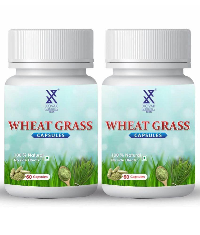 xovak pharmtech Organic Wheat Grass Capsule 100 gm Pack Of 2