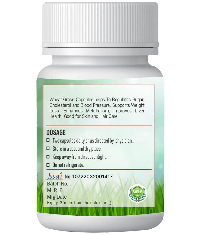 xovak pharmtech Organic Wheat Grass Capsule 50 gm Pack Of 1