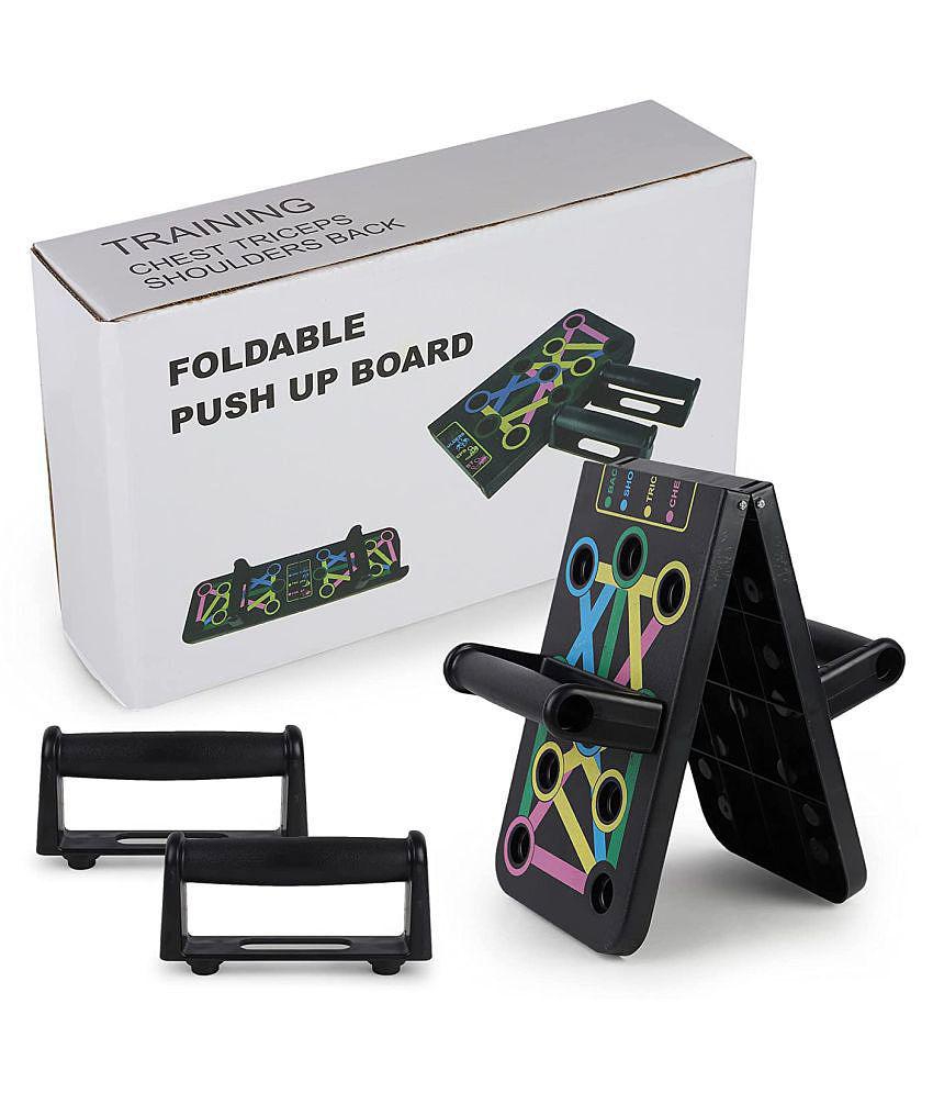 Push Up Board -with 14-in-one Muscle Toning System, Multifunctional Colour Coded Foldable Push up Board for Body Muscle Training - Multi Color