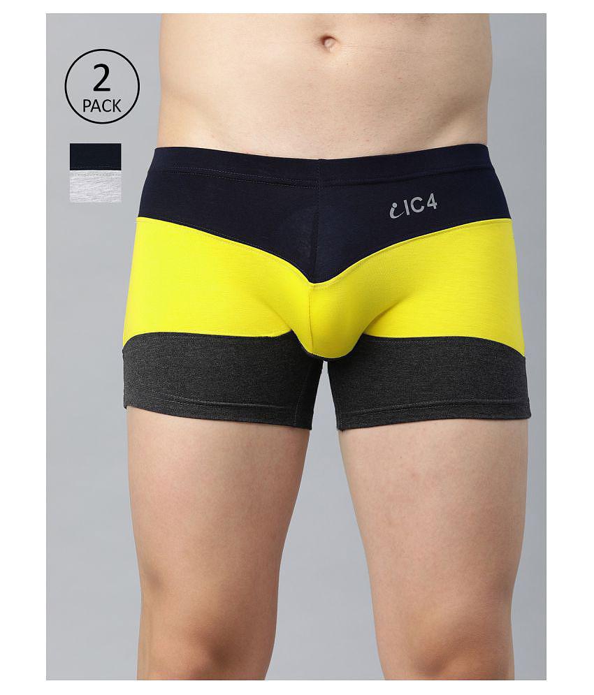 IC4 - Multicolor Cotton Blend Mens Trunks ( Pack of 2 ) - XL