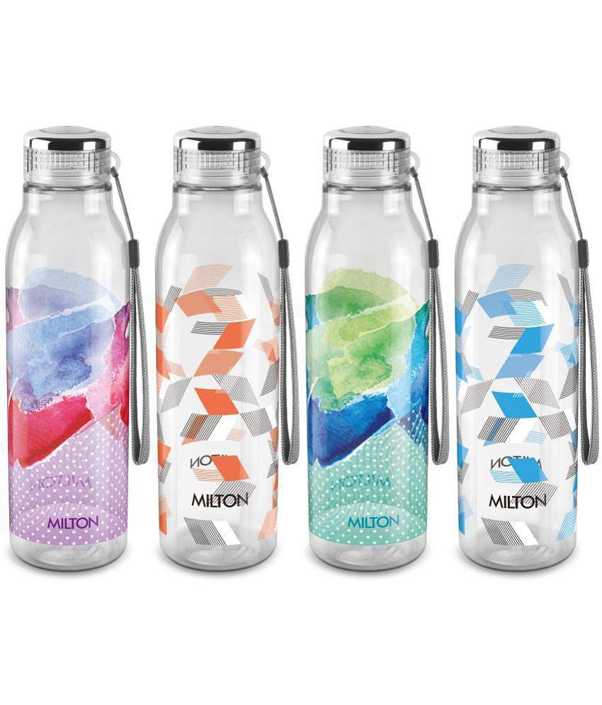 Milton Helix 1000 Pet Water Bottle, Set of 4, 1 Litre Each, Assorted - Assorted