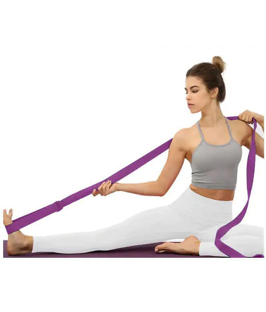 AJRO DEAL - Purple Nylon,Cotton Yoga Strap ( Pack of 1 )