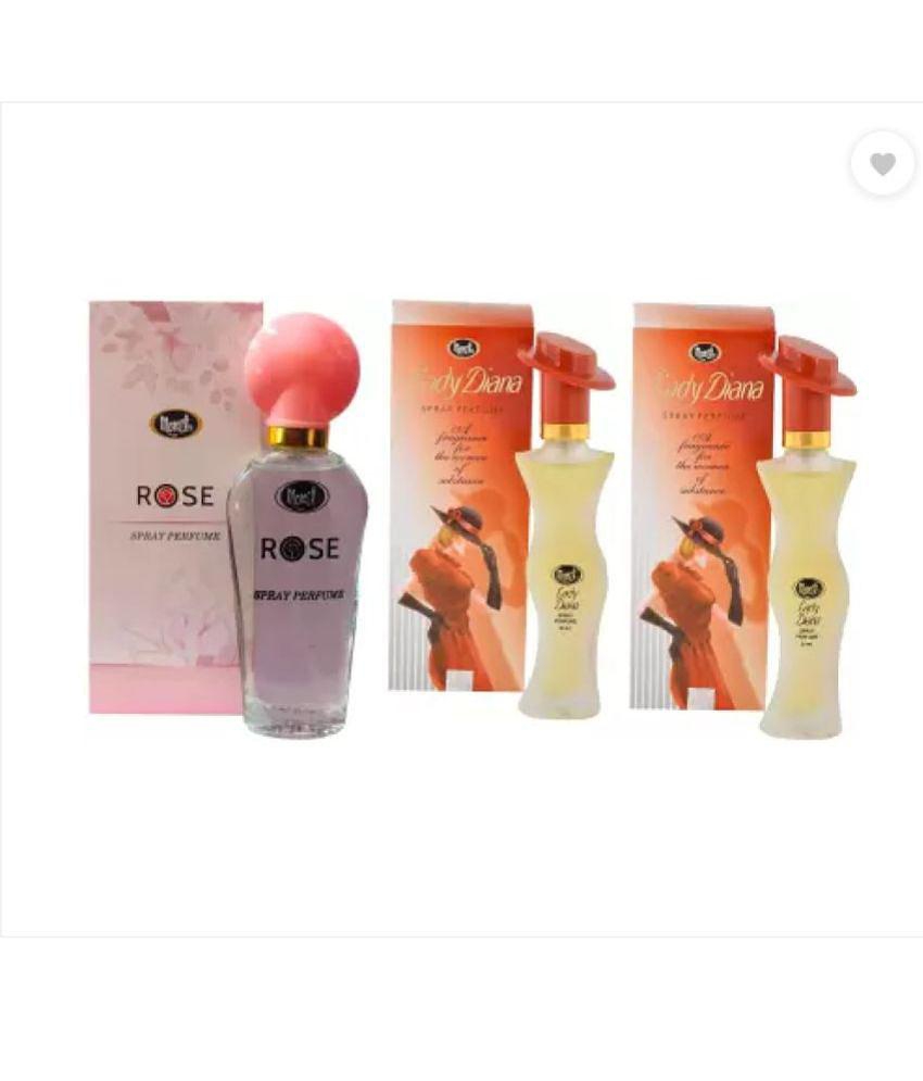 Monet - ROSE PERFUME &2 LADYDIANA PERFUME 30ML EACH Eau De Parfum (EDP) For Men,Women 90 ( Pack of 3 )