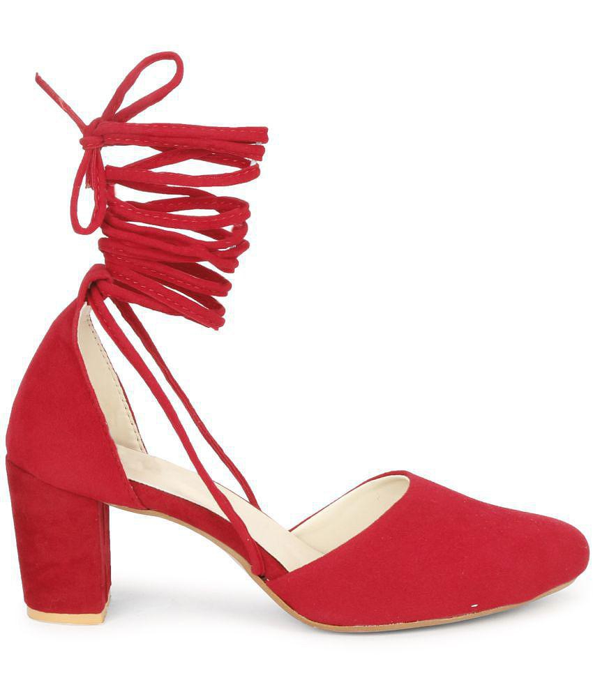 Ishransh - Red Women's Gladiators Heels - None