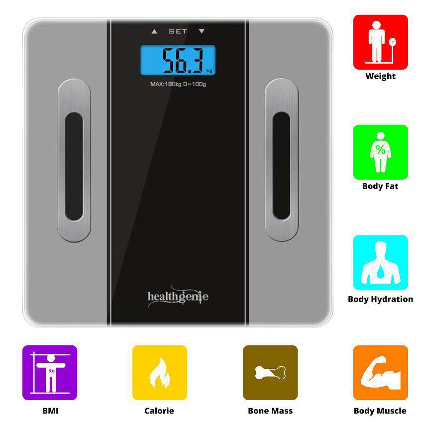 Healthgenie Digital Personal Body Fat Analyzer - Grey