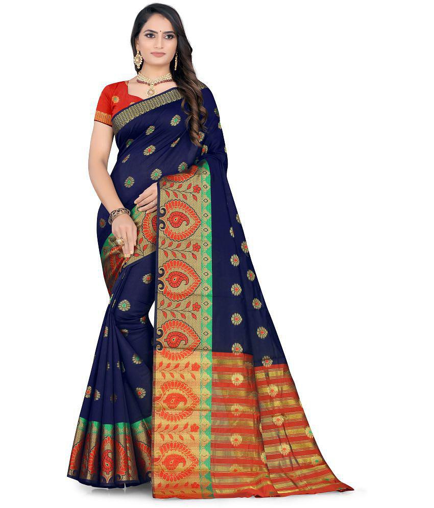 LEELAVATI - Multicolor Silk Saree With Blouse Piece ( Pack of 1 ) - Multicolor