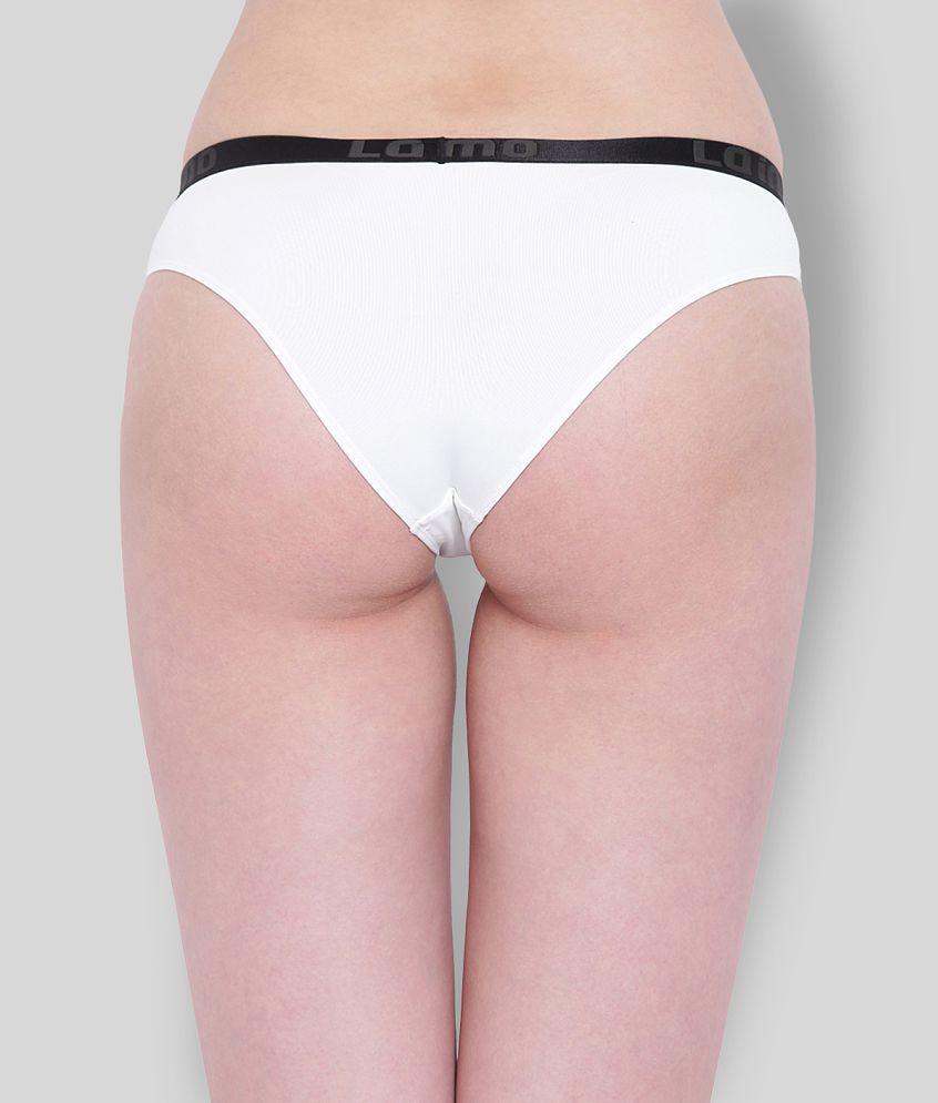 Trendy Men La Intimo - White Nylon Solid Womens Bikini ( Pack of 1 ) - S 2025 at ShopCircuit | O