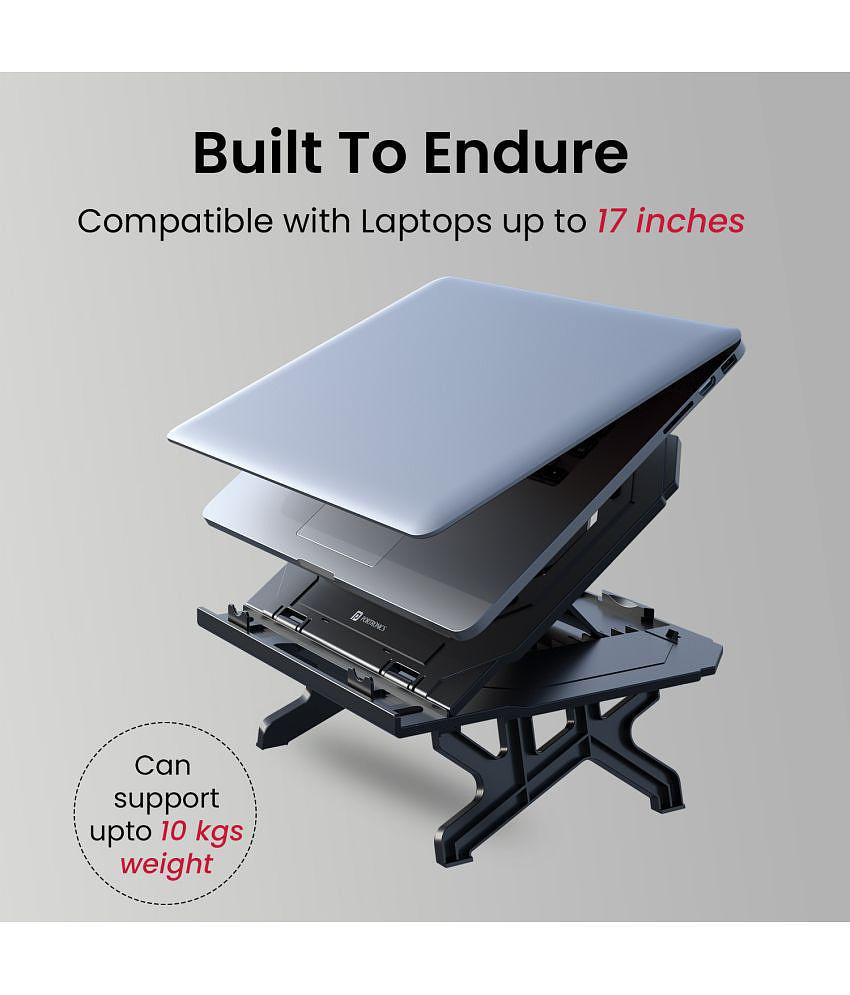 Portronics Laptop Table For Upto 43.18 cm (17) Black