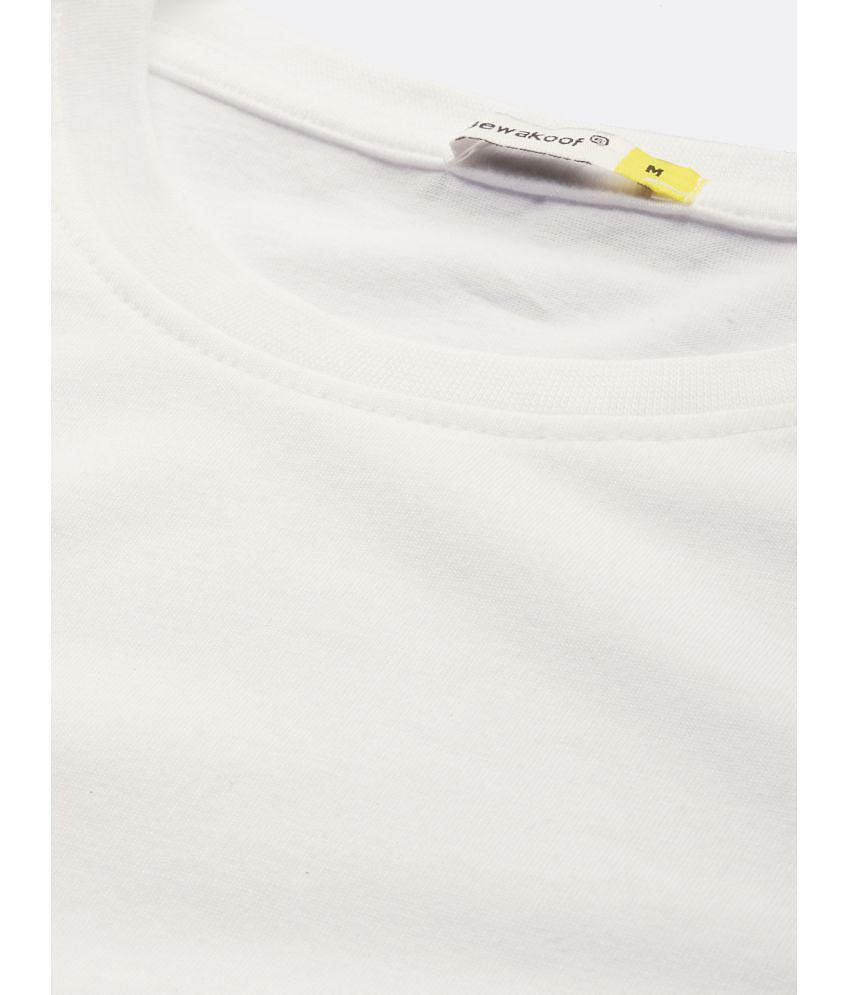 Bewakoof - Cotton Regular Fit White Men's T-Shirt ( Pack of 1 ) - XL, White