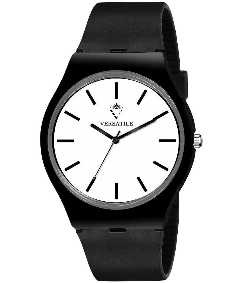 Versatile - Black Leather Analog Men's Watch