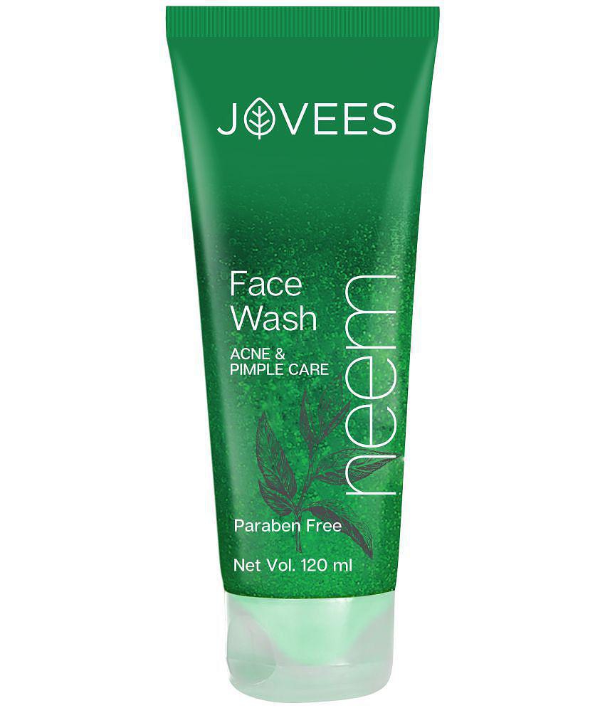 Jovees Herbal Neem Face Wash For Acne and Pimple Care, Bright, Clear and Glowing Skin, 120 ml (Pack of 1)