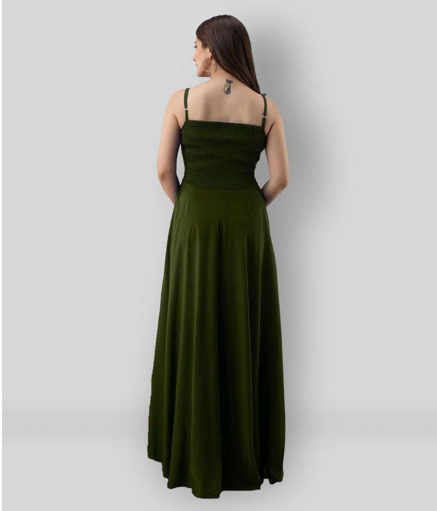 Modern Men Frionkandy - Green Rayon Women's Gown ( Pack of 1 ) - None 2025 at ShopCircuit | ONDC