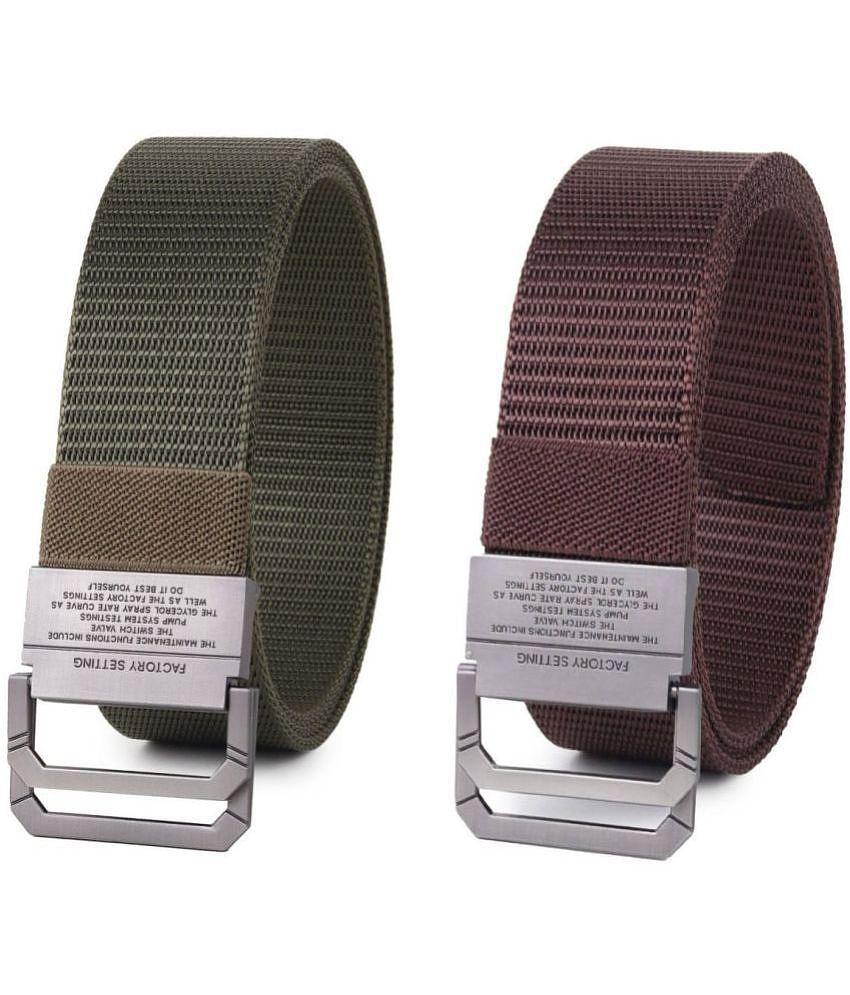 Exclusive Men Zacharias - Multicolor Canvas Men's Casual Belt ( Pack of 2 ) - None 2025 at ShopC