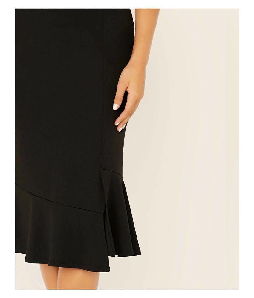 Sophisticated Men Addyvero Cotton Lycra Ruffled skirt - Black Single - 36 2025 at ShopCircuit | 